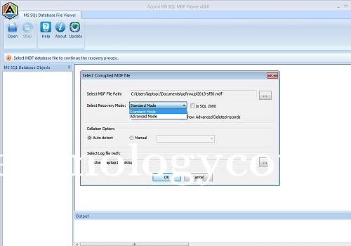Aryson SQL MDF Viewer Screenshots